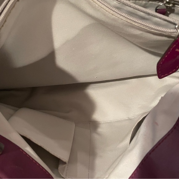 Coach Patent Purple Satchel Purse - Picture 6 of 9